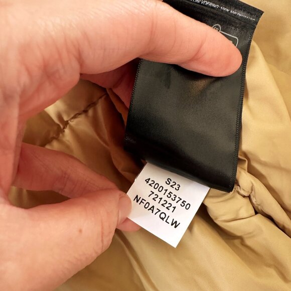 The North Face 3XL Womens 1996 Retro Nuptse 700 Down Puffer Jacket "Khaki Stone" - Picture 15 of 15
